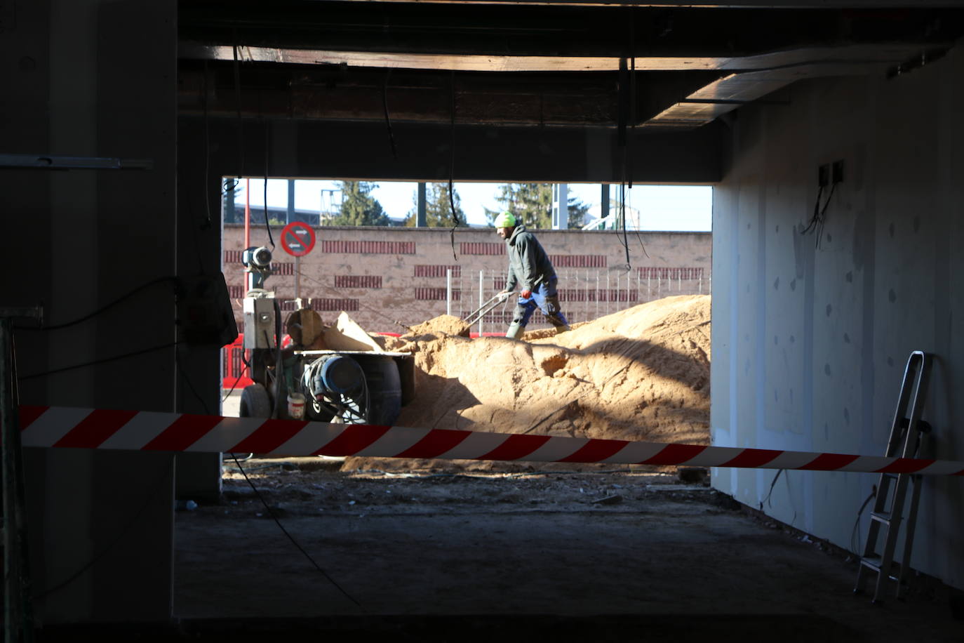 Obras del interior de la estación de Autobuses de León. 