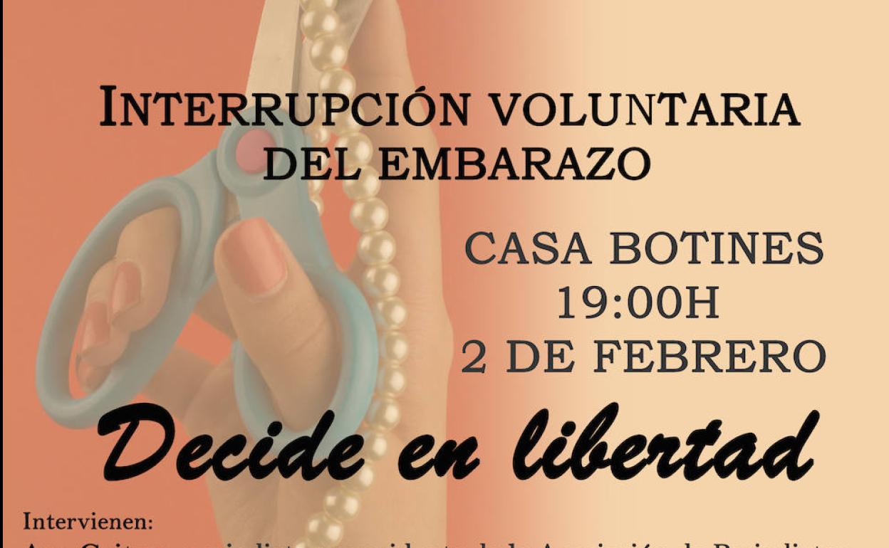 Convocatoria de la charla organziada por el PSOE.