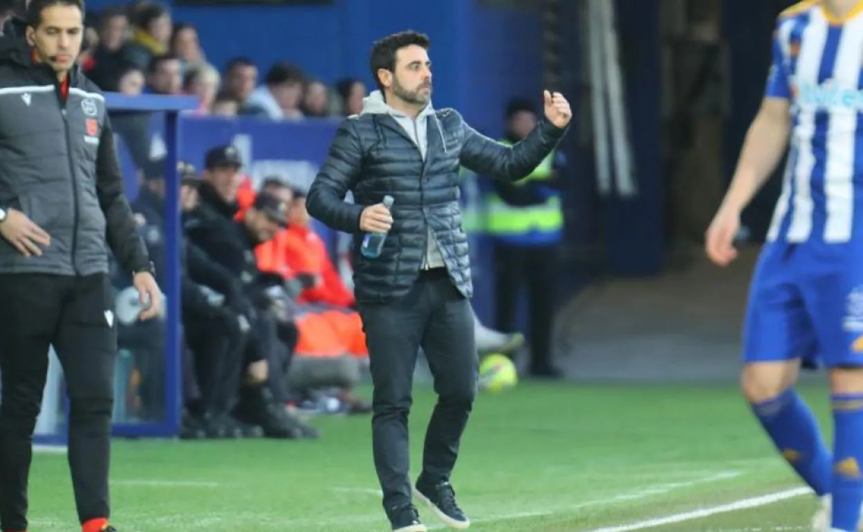 David Gallego en el estadio del Toralín este domingo.