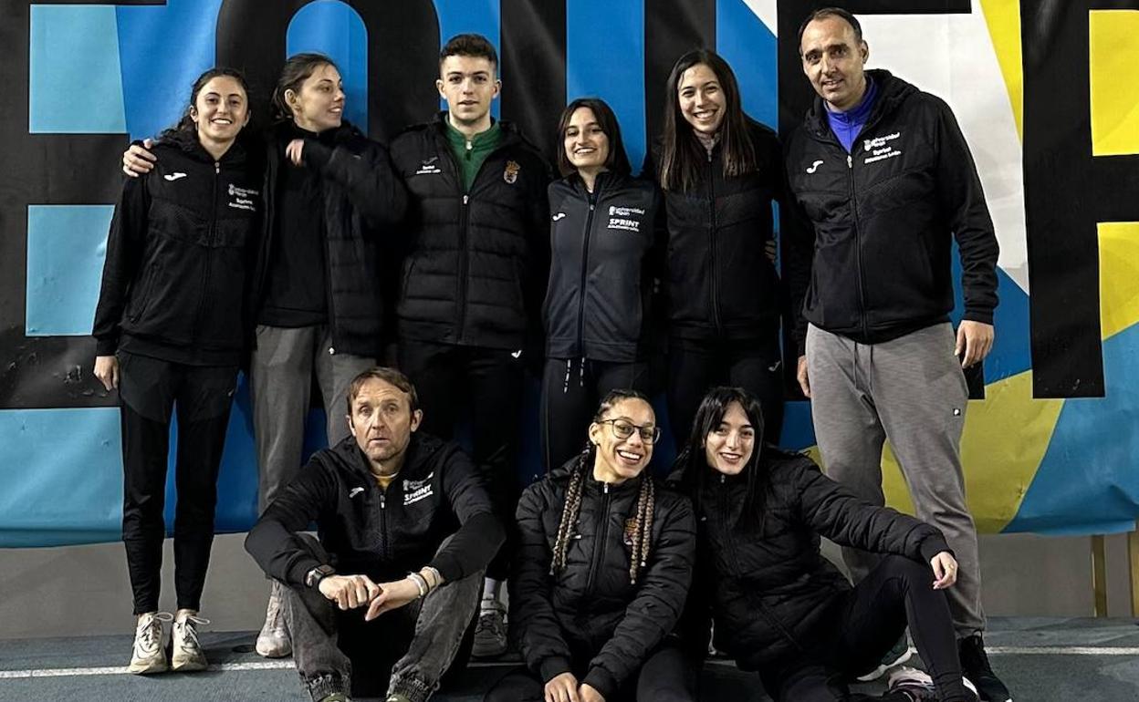 Los atletas sub-23 del Sprint que acudieron a Antequera.