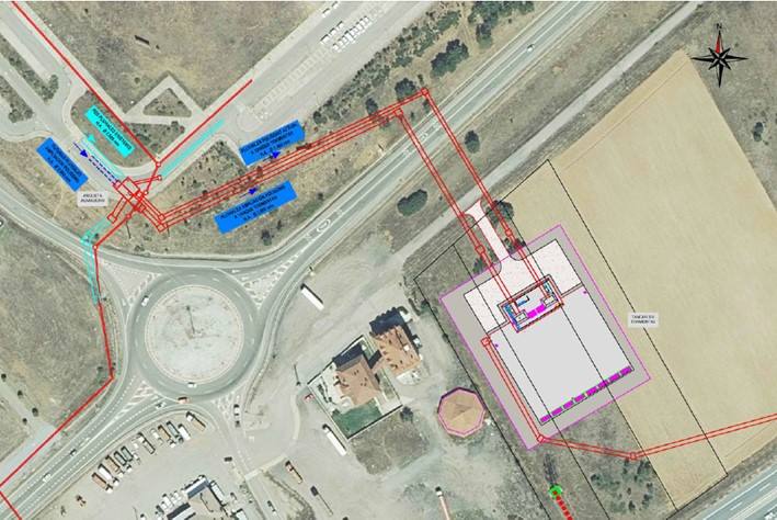 Polígono Industrial de Villadangos, en la provincia de León; plano sobre la actuación que se acometerá por parte de Medio Ambiente.