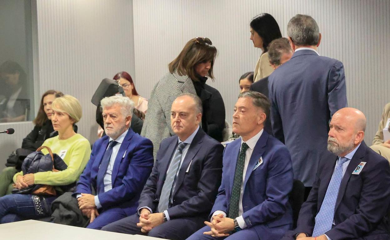 Los acusados, durante una de las sesiones del juicio en la Audiencia Nacional. 