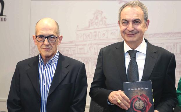 El expresidente del gobierno José Luis Rodríguez Zapatero presenta el libro 'El puente de Vizcaya' de Antonio Olázabal Flórez