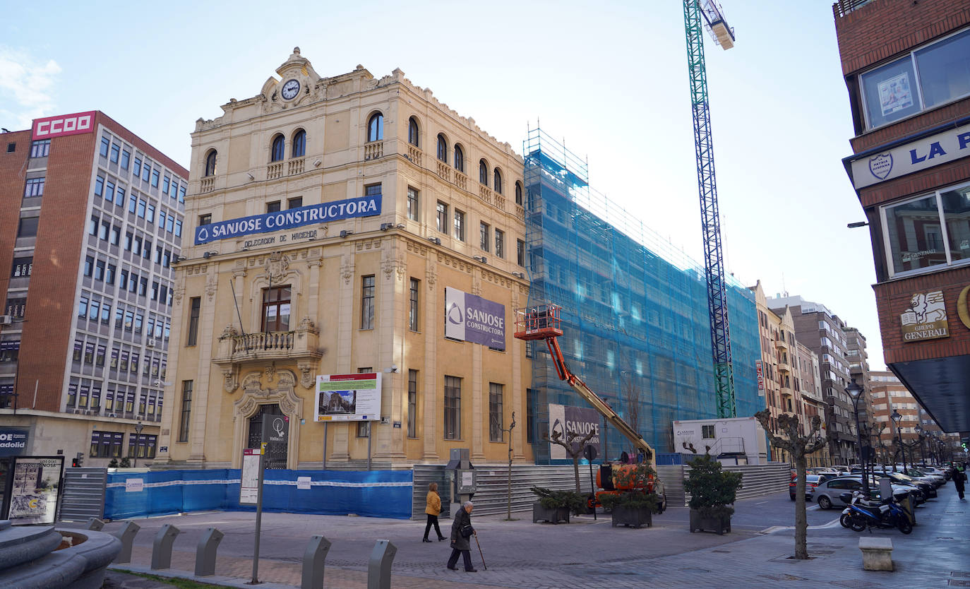 Visita a las obras de rehabilitación integral del edificio para uso administrativo de la Junta de Castilla y León.