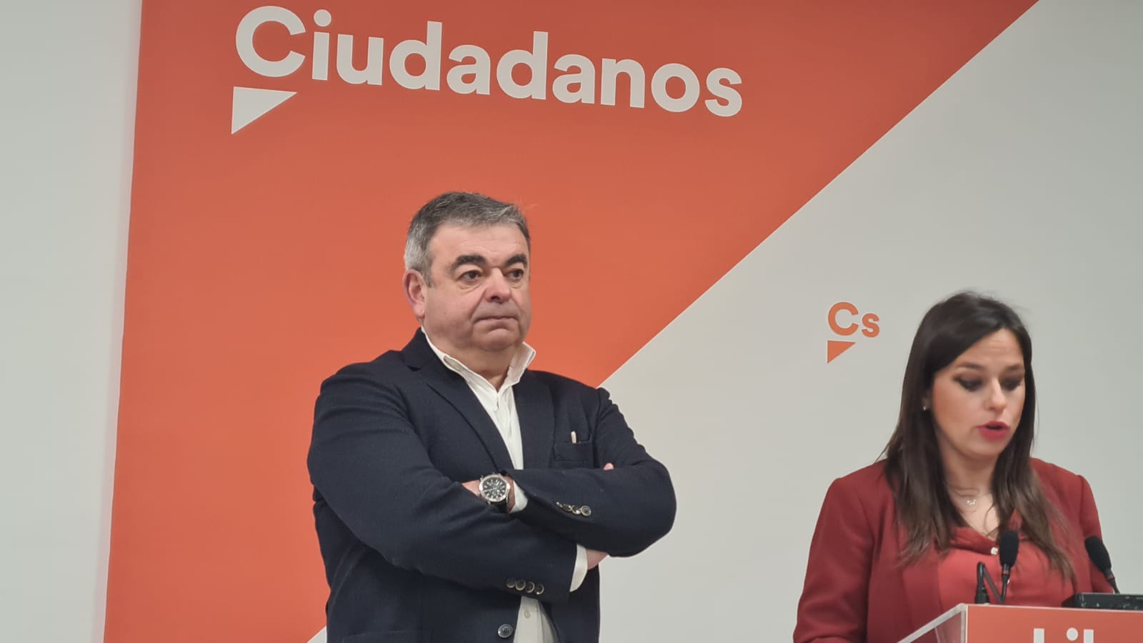 La presidenta de Ciudadanos Castilla y León, Gemma Villarroel presenta a Justo Fernández como candidato al Ayuntamiento de León para las Elecciones Municipales del mes de mayo