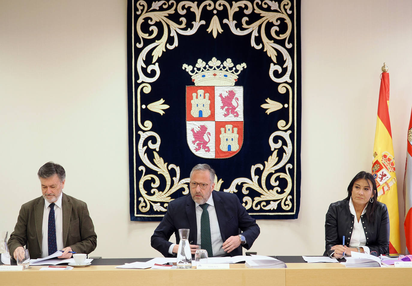 Junta de portavoces celebrada en las Cortes de Castilla y León.