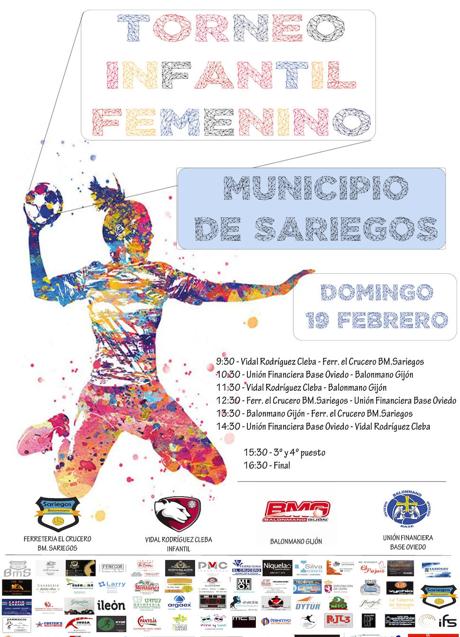 Imagen - Horarios del torneo de balonmano femenino de Sariegos.