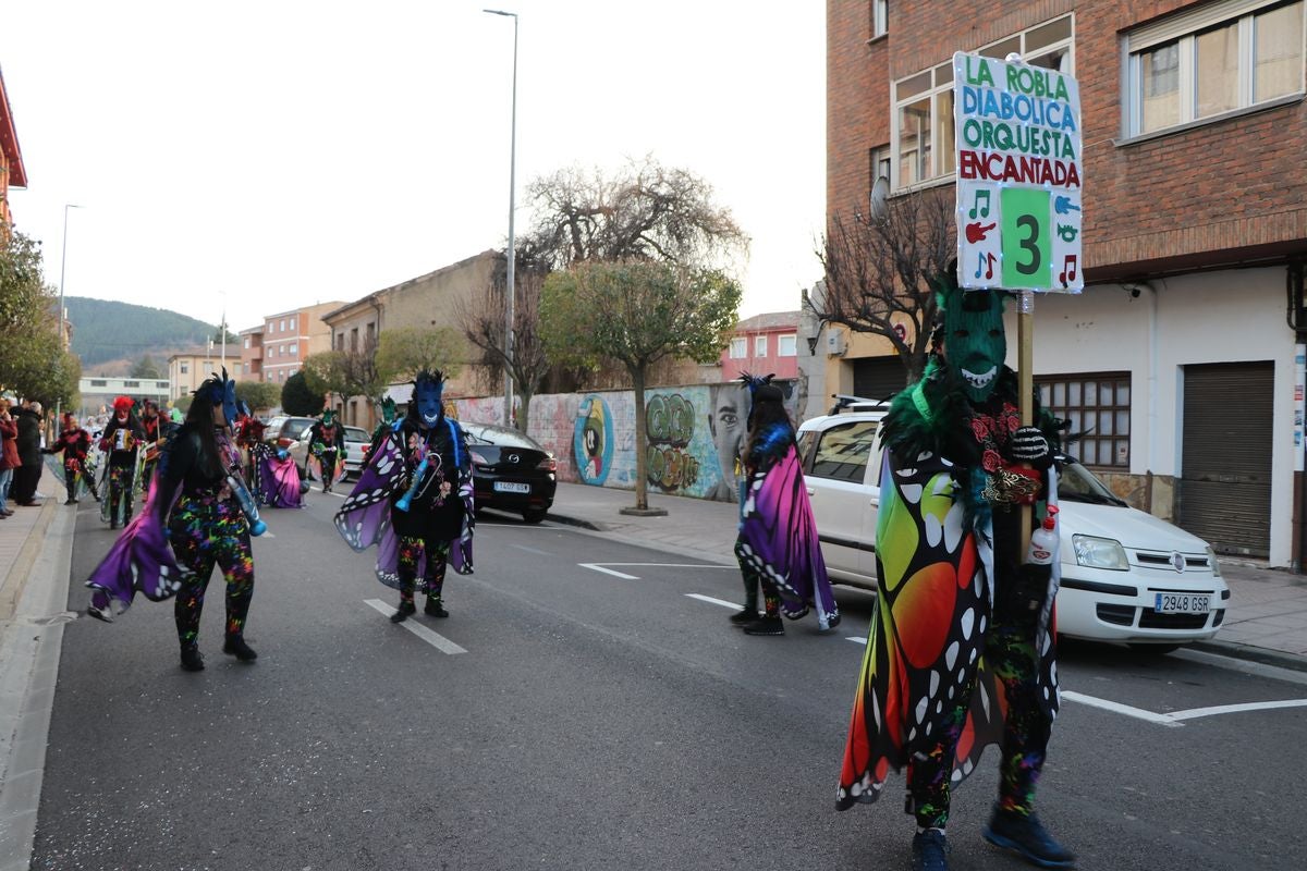 Los vecinos de La Robla han salido este domingo a la calle para llenarla de música, color y diversión en un desfile de Carnaval de record.