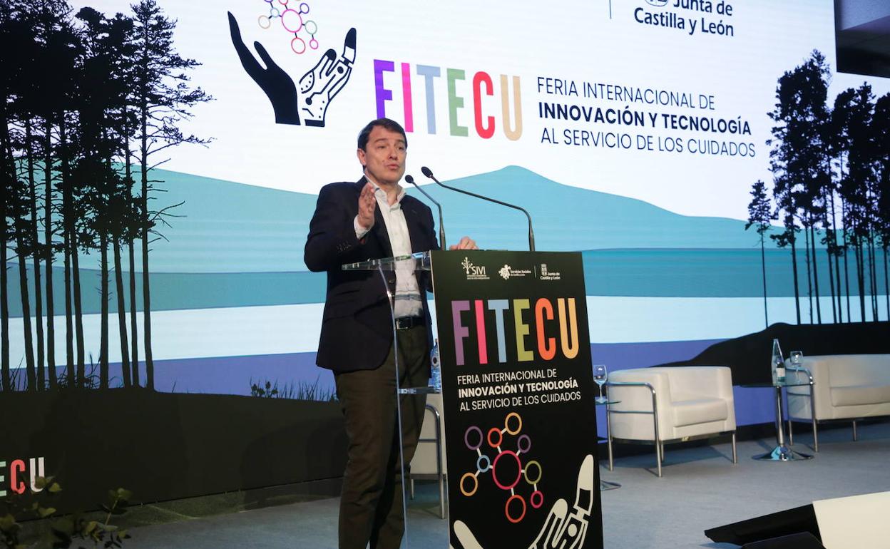 El presidente de la Junta de Castilla y León, Alfonso Fernández Mañueco inaugura la feria Fitecu