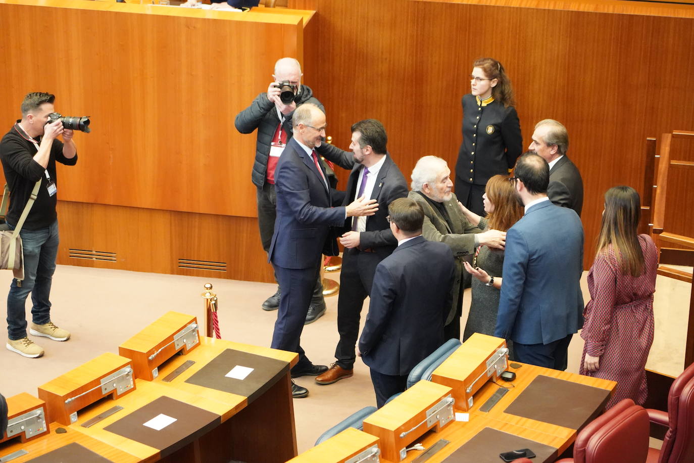 Intervención del presidente de las Cortes Carlos Pollán en el acto institucional del XL Aniversario del Estatuto de Autonomía de Castilla y León. 