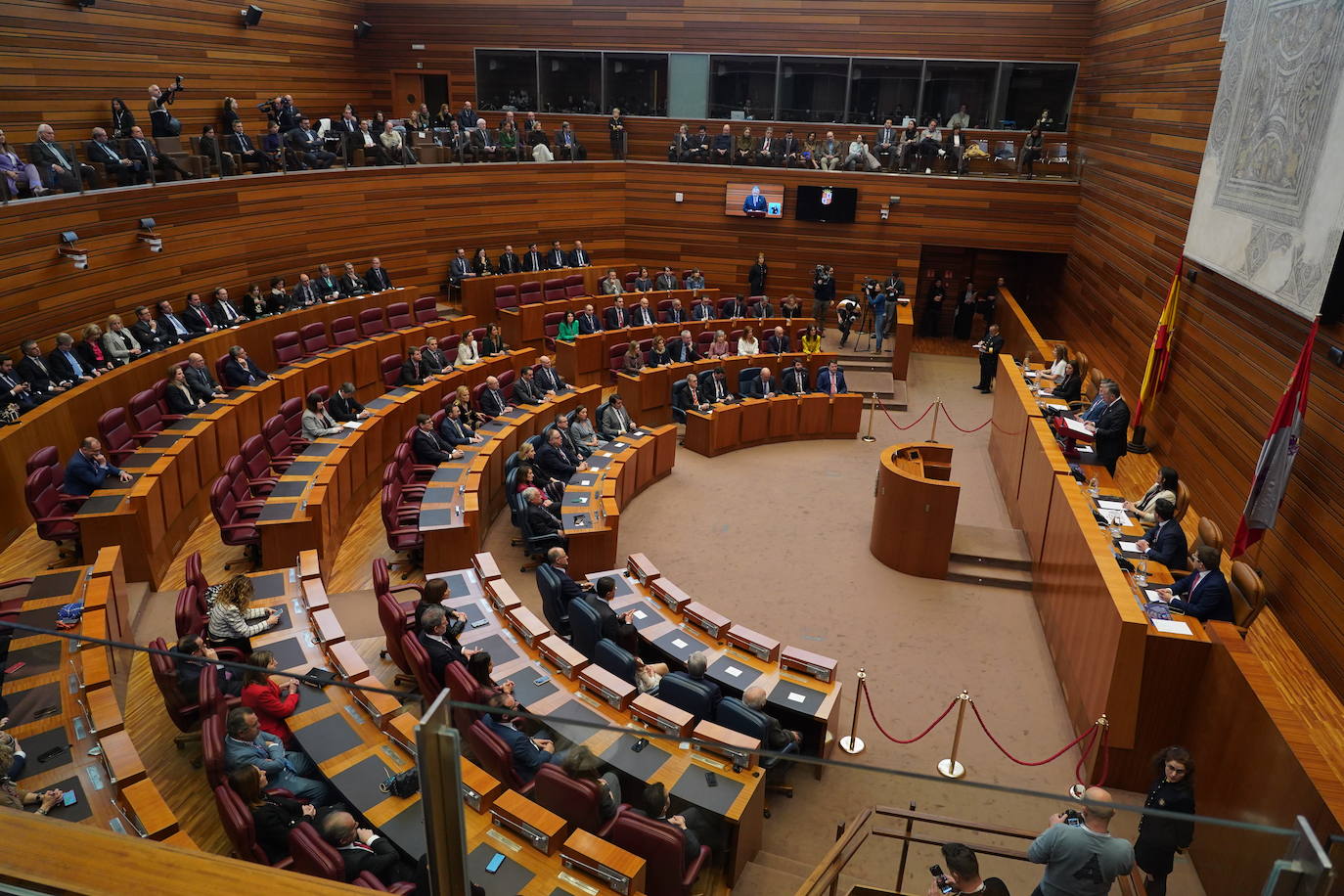 Intervención del presidente de las Cortes Carlos Pollán en el acto institucional del XL Aniversario del Estatuto de Autonomía de Castilla y León. 