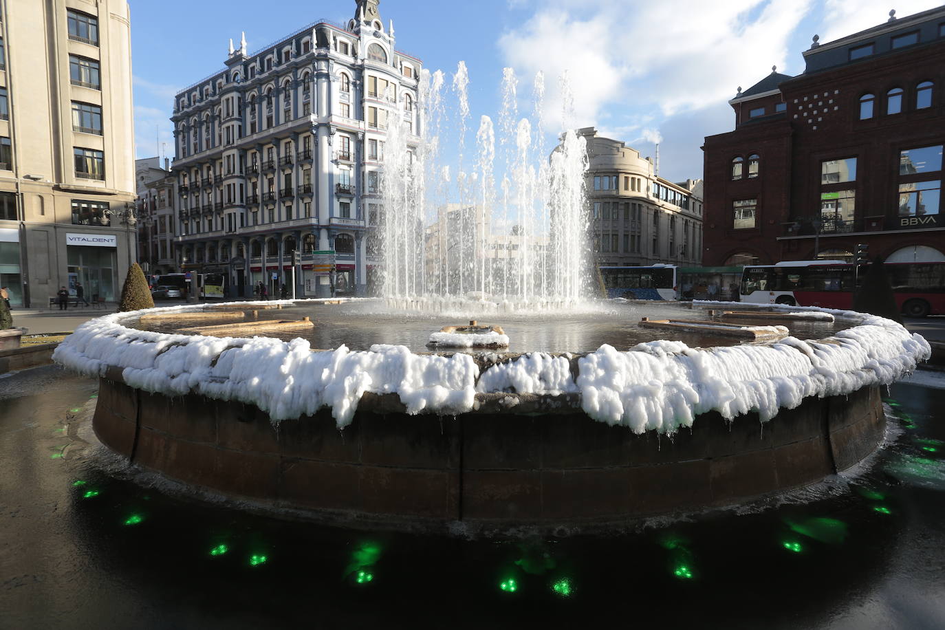 Bajas temperaturas en la capital leonesa