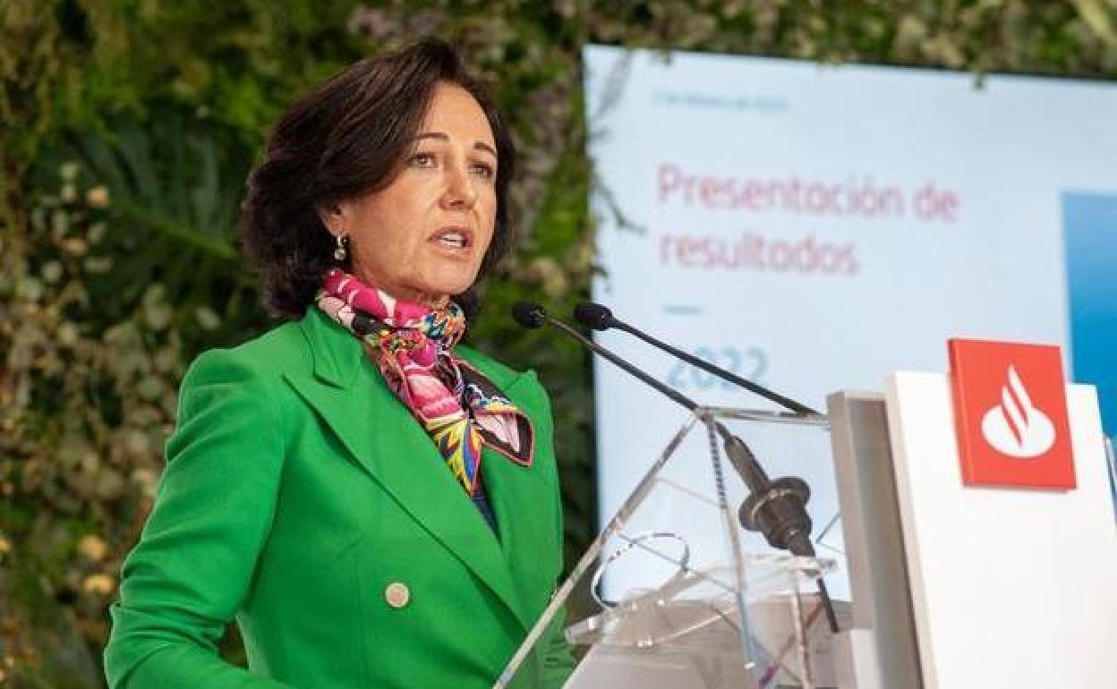 La presidenta de Banco Santander, Ana Botín.