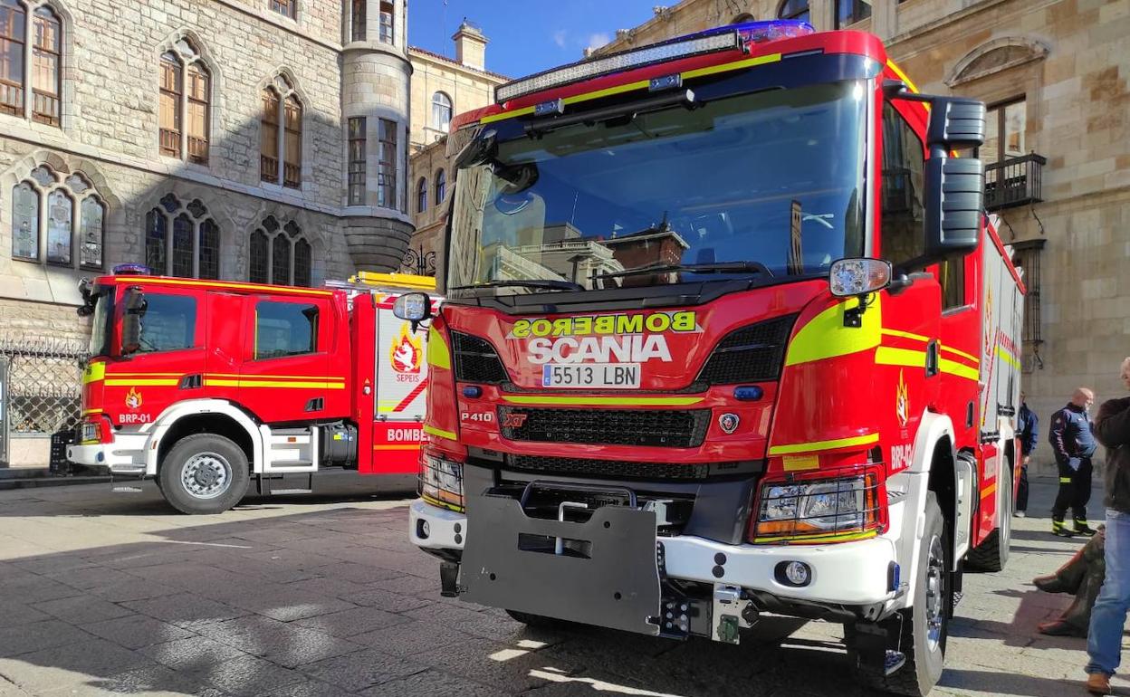 Un camión de bomberos de la Diputación de León.