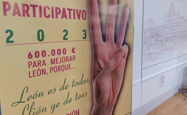 Cartel de los presupuestos participativos en 2023.