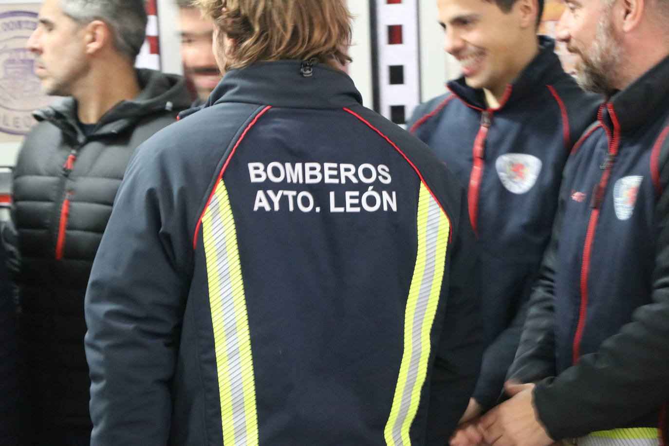 Festividad de San Juan de Dios en el Parque de Bomberos de León.