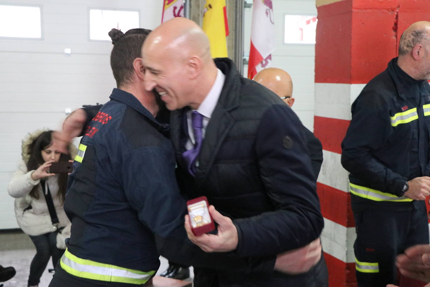 Festividad de San Juan de Dios en el Parque de Bomberos de León.