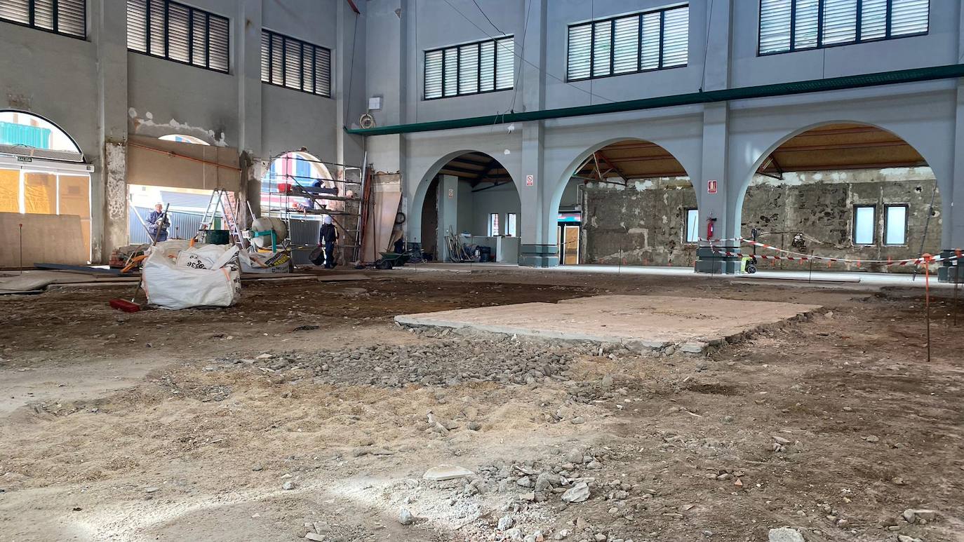 Avance de las obras en el Mercado del Conde Luna. 