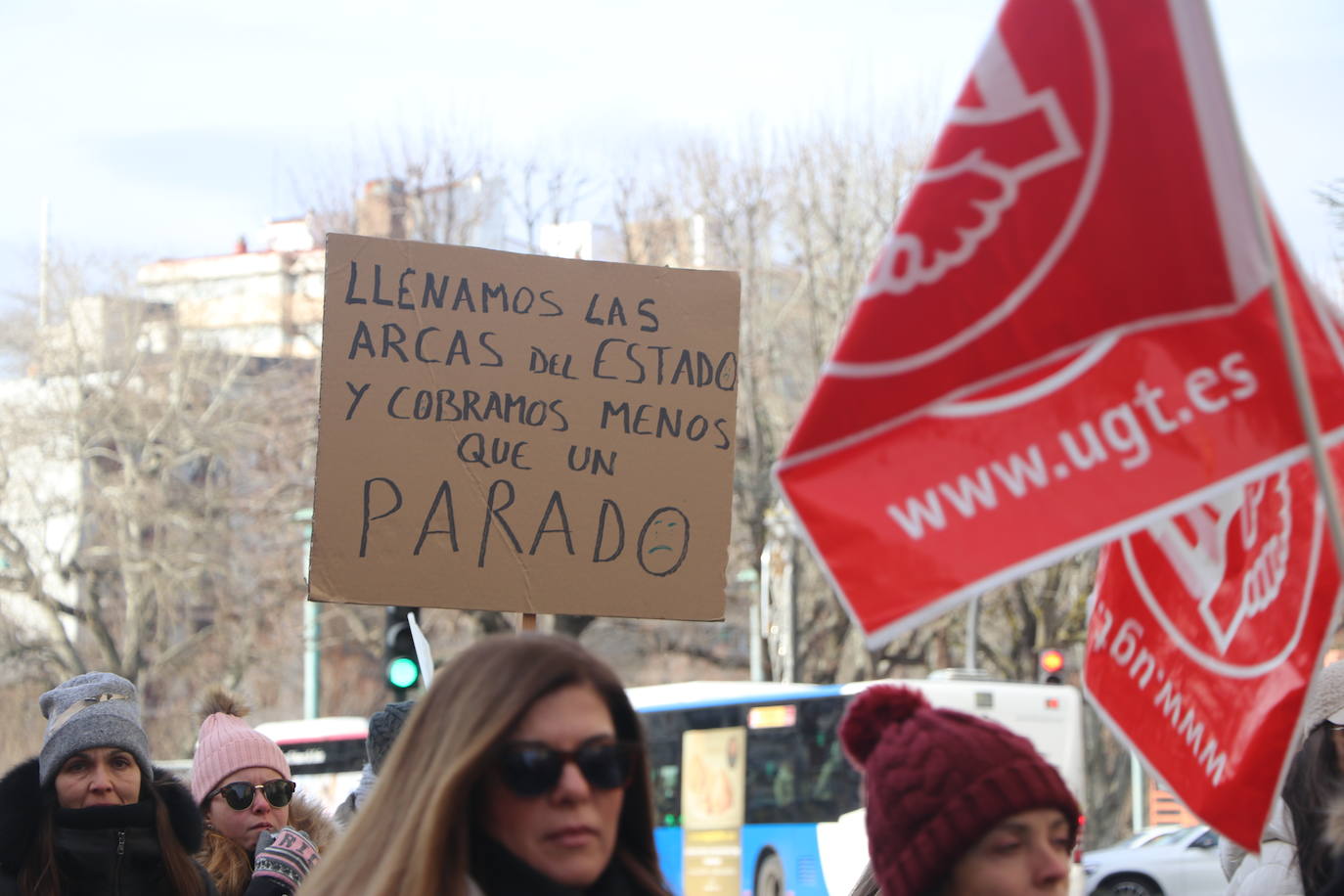 Manifestación de los trabajadores del Centro Estrada