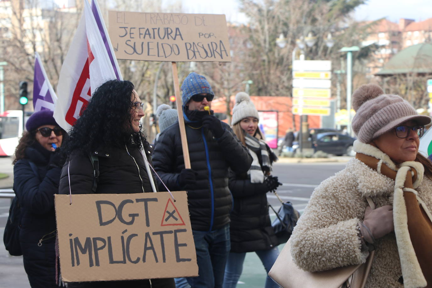 Manifestación de los trabajadores del Centro Estrada