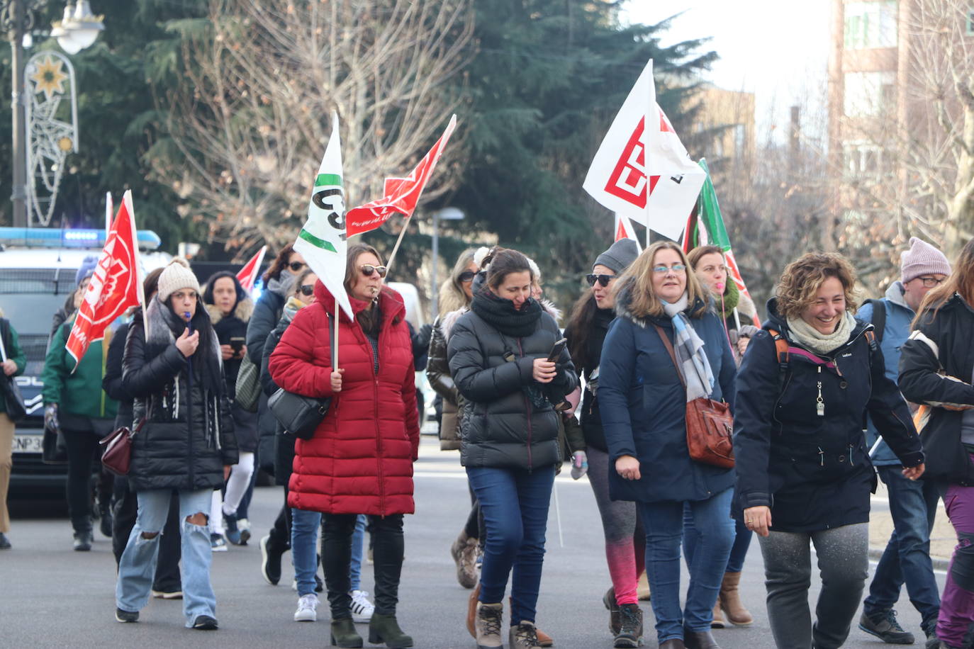 Manifestación de los trabajadores del Centro Estrada