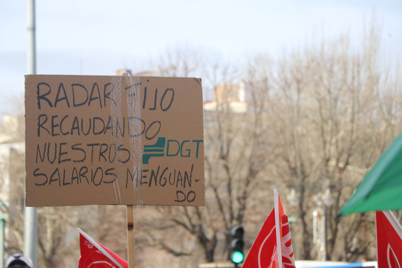 Manifestación de los trabajadores del Centro Estrada