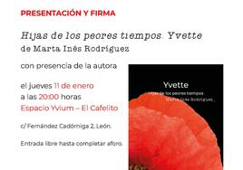 Marta Inés Rodríguez presenta su novela 'Yvette' en El Cafelito