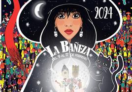 Cartel del carnaval de La Bañeza 2024.