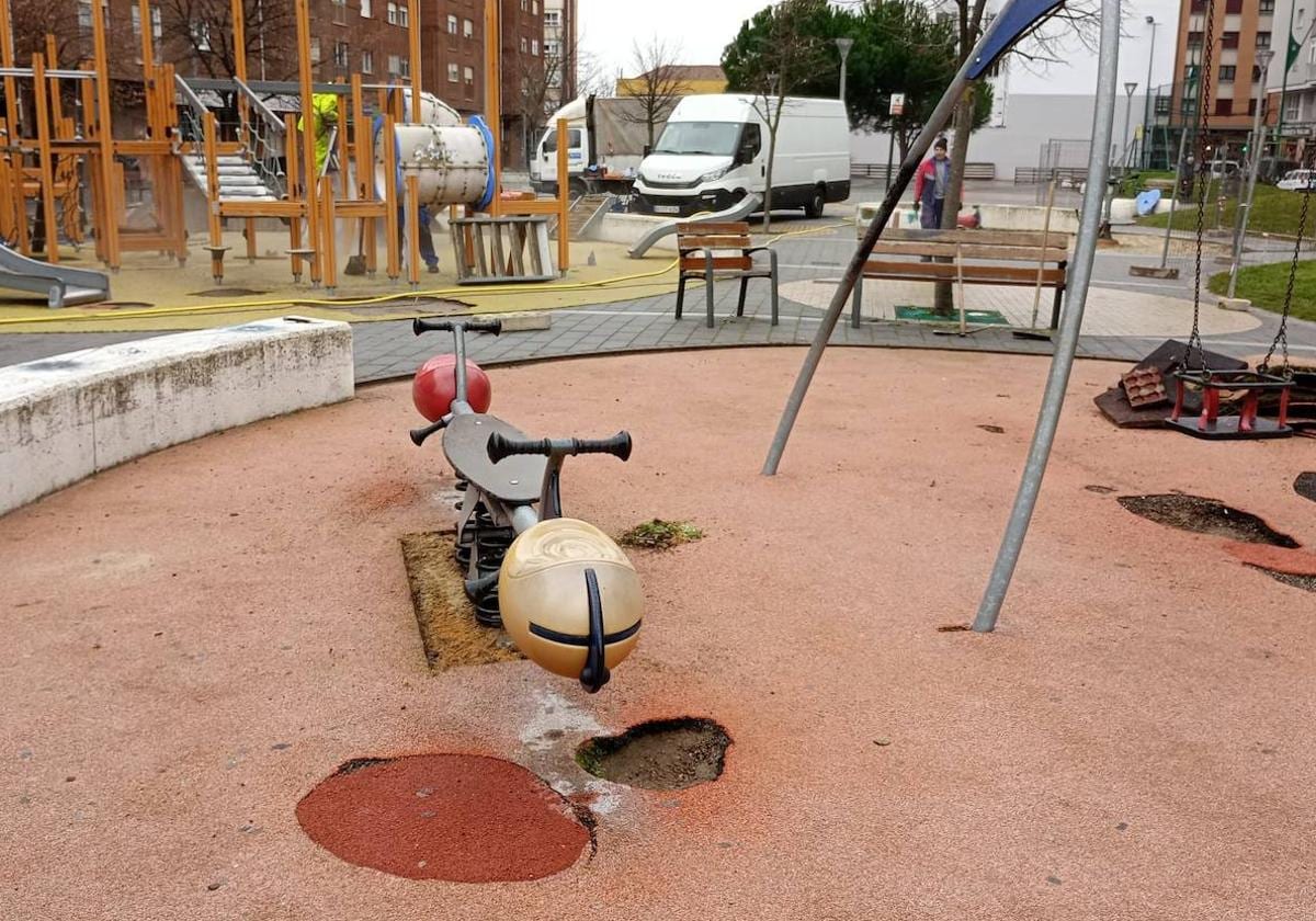 Kit de diversión para niños zona de juegos en un parque público