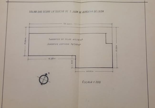 Planos de la Antigua Iglesia de Renueva 1947.