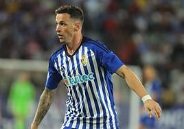 Álvaro Vázquez, en un partido con la Deportiva.