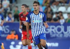 Alejandro Rodríguez 'Palanca' en un partido con la Deportiva.