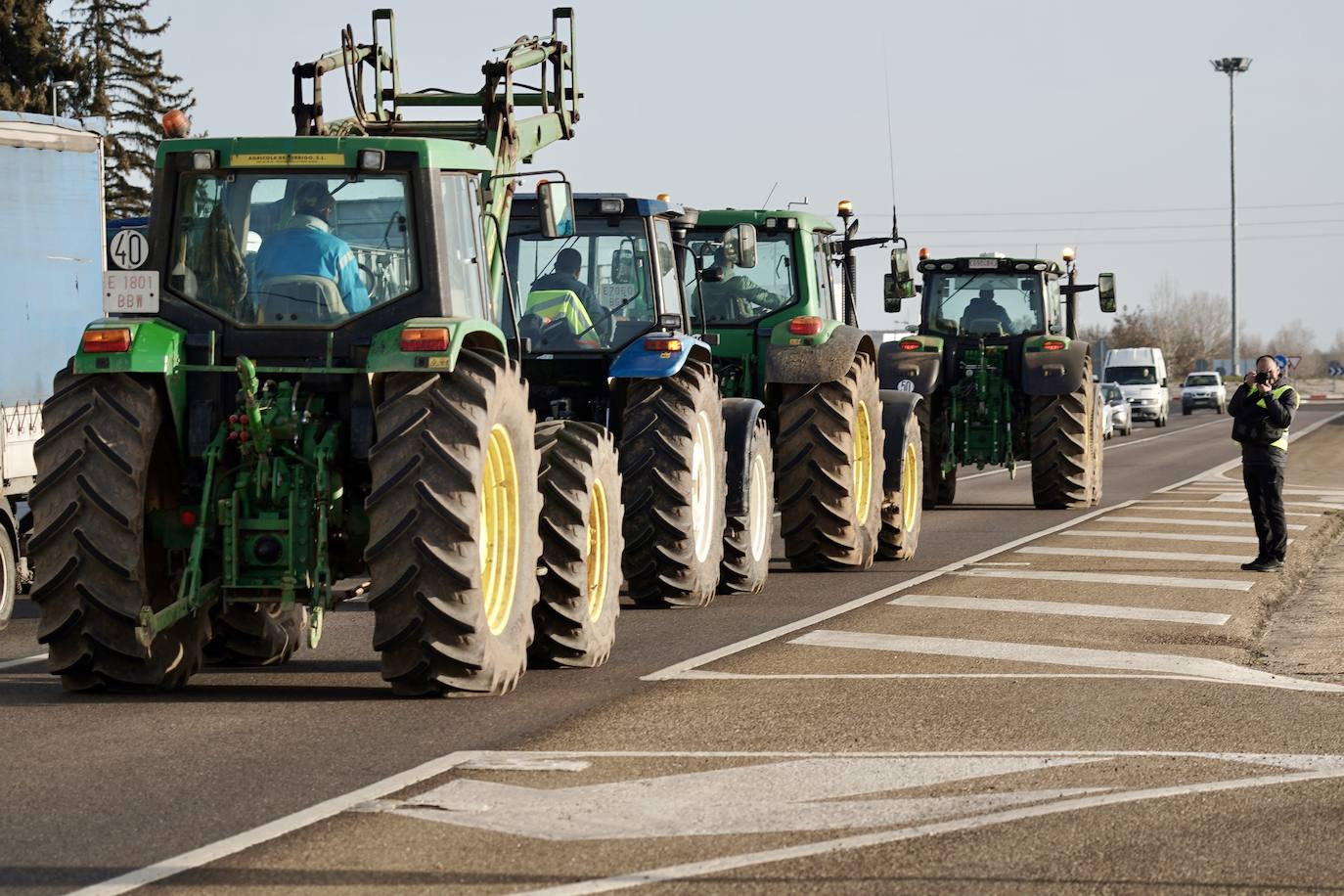 Tractorada por las carreteras de León