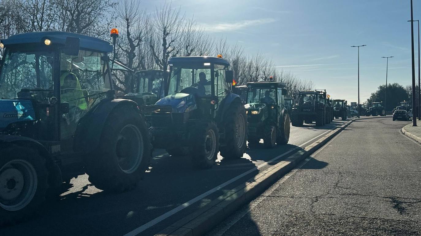 Las imágenes de la tractorada en León