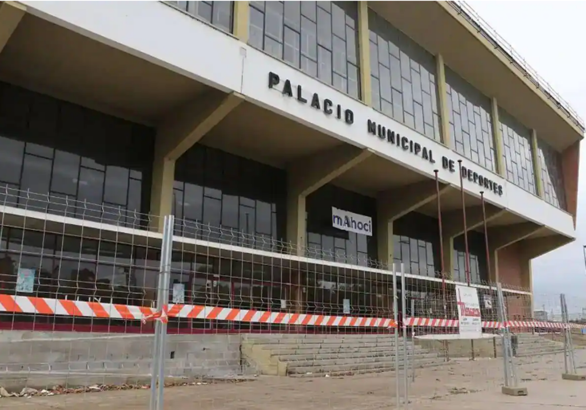 Imagen de archivo de las obras en el Palacio de los Deportes de León.