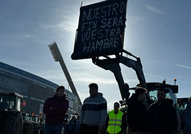 Imagen de la tractorada histórica del dos de febrero en León