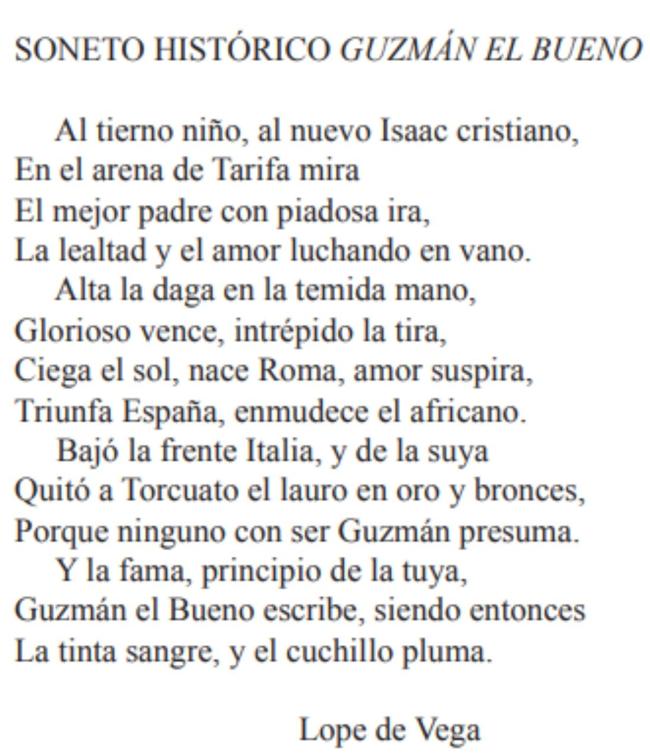 Soneto de Lope de Vega.