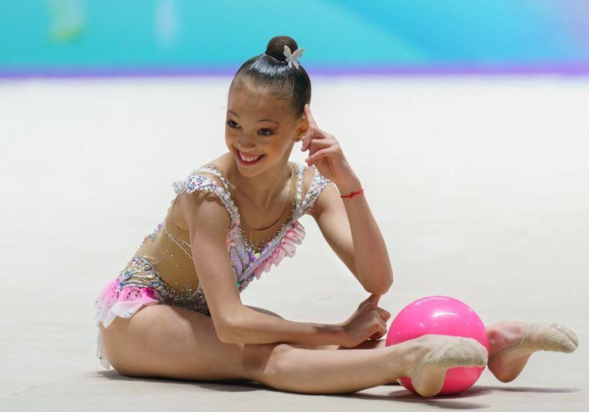 Marta Pérez en un ejercicio.