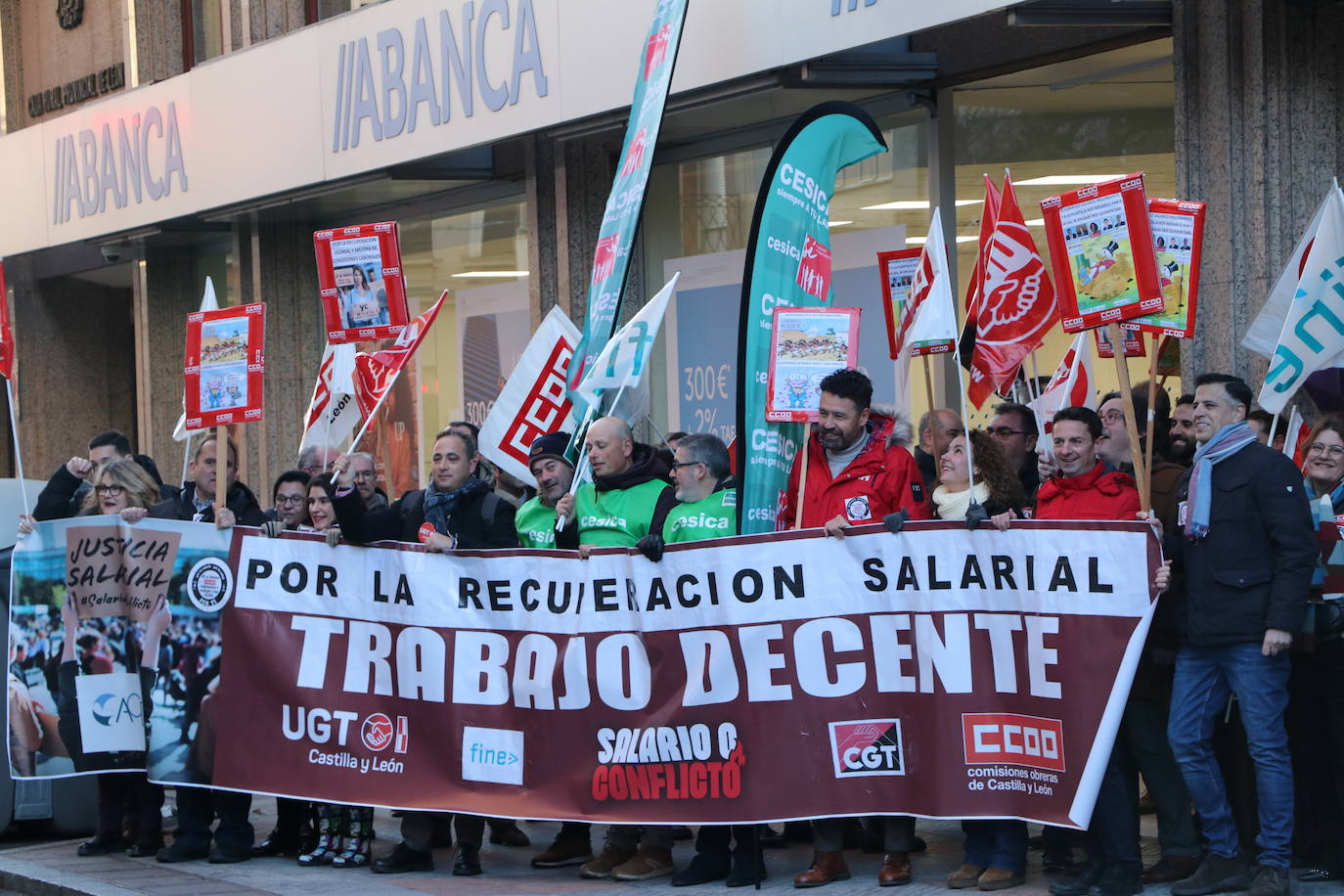 Huelga empleados de banca