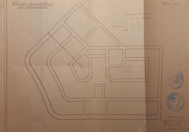 Planos originales de la construcción de la Casa Arriola. 1939.