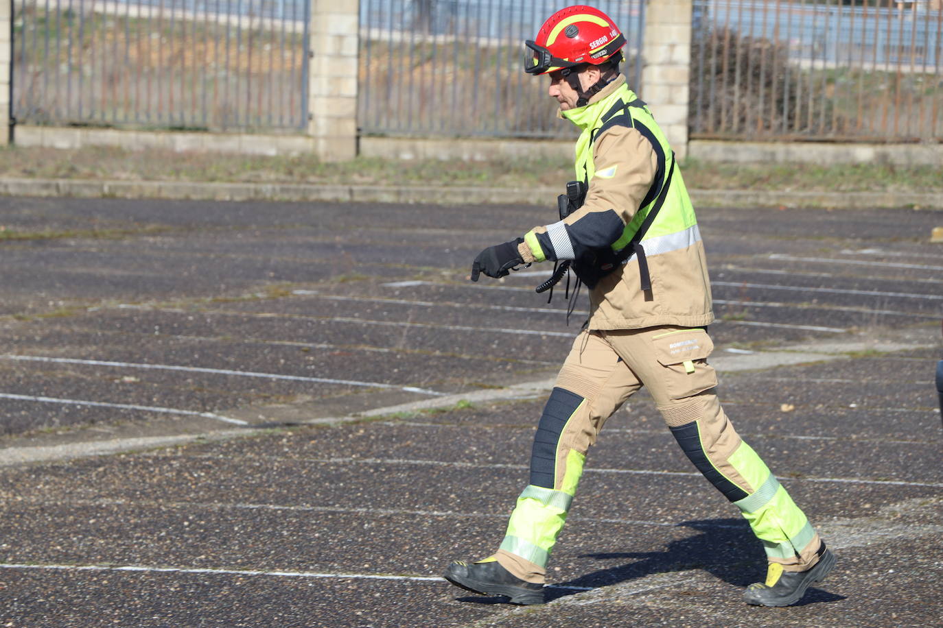 Simulacro efectuado por el cuerpo de Bomberos de León.