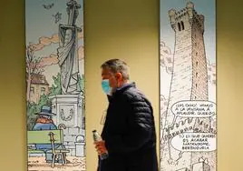 Inauguración de la exposición 'La risa en la mascarilla' de José María Nieto en el Hospital León