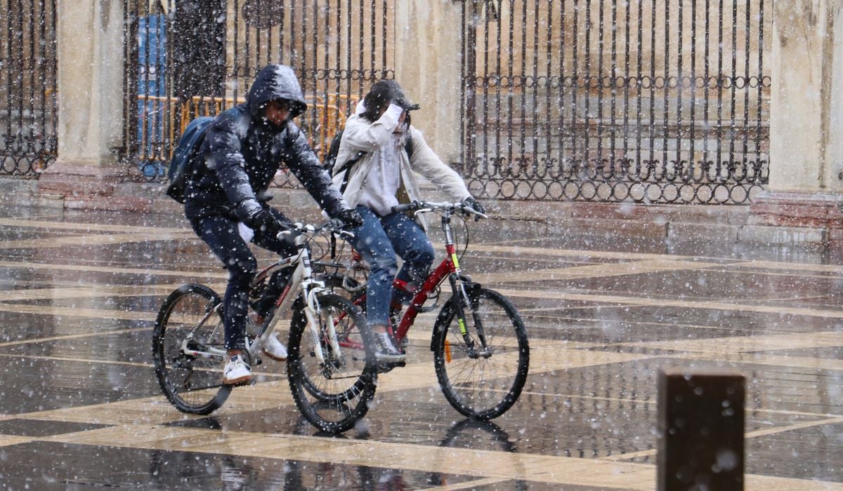 Nieve en la ciudad de León