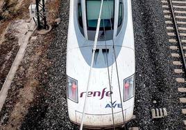 Imagen de un tren de alta velocidad.