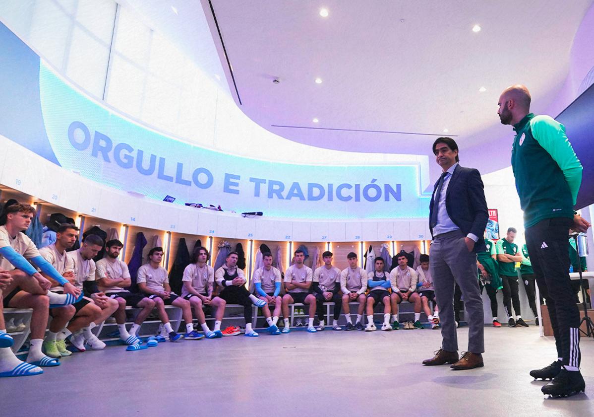 Claudio Giráldez dirigió su primera sesión con el Celta este miércoles.