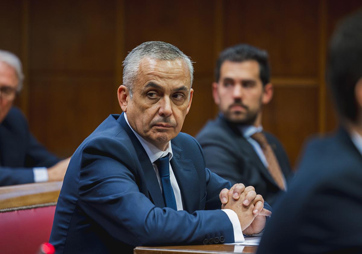 El senador Ángel Pelayo, de VOX, en el Senado.