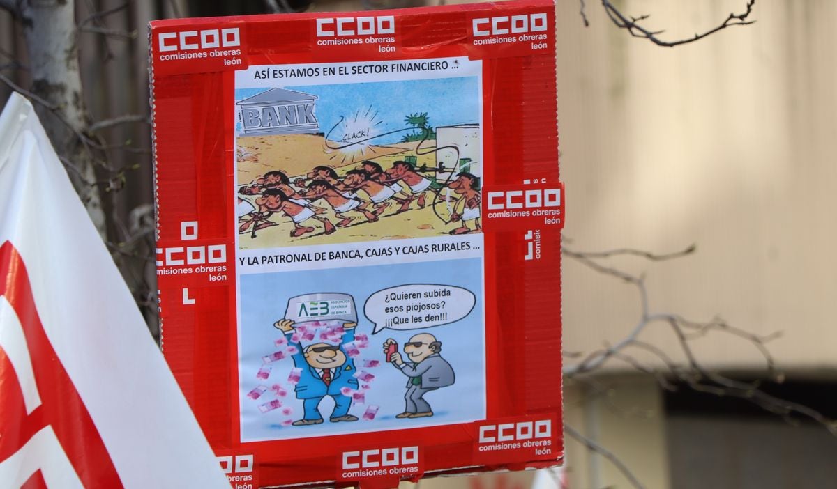 El sector de la banca de León reivindica subidas salariales
