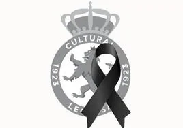 Imagen de luto que ha compartido la Cultural y Deportiva Leonesa en redes.