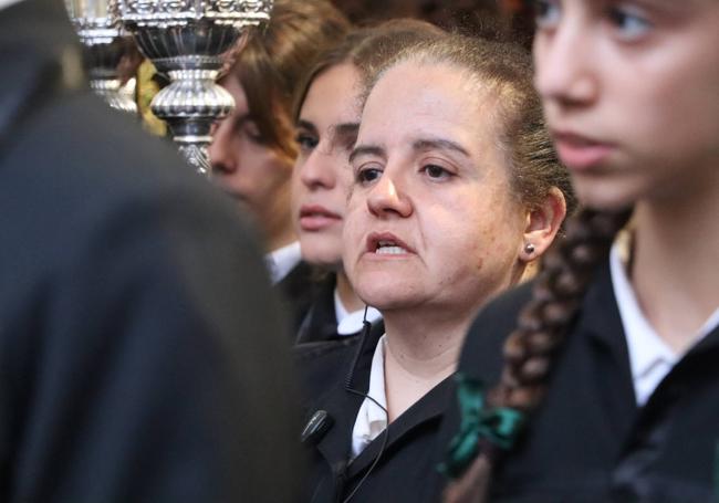 Diana García, presidenta de la Junta Mayor, en un acto procesional.