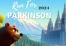 Imagen del cartel 'Run for Parkinson 2024'.